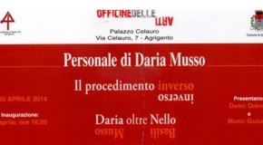 Mostre, ad Agrigento il Procedimento inverso di Daria Musso